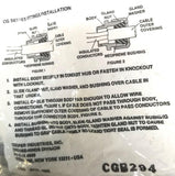 Cooper Crouse Hinds CGB294 CG Series Fittings Installation (Lot of 3)