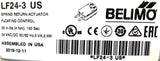 Belimo LF24-3 Spring Return Actuator Floating Control 24VAC 50VDC 60Hz 5VA 2.5W