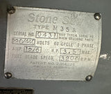 Stone M35A Abrasive Steel Cut Off Chop Saw 3.5 HP 3200 RPM 220/440V 3 Phase