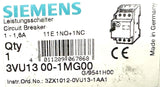 Siemens 3VU1300-1MG00 Circuit Breaker 6A VDE 0660 IEC 947-2 IEC 947-4-7