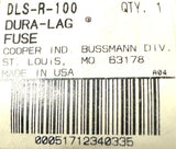 Cooper Bussman Dura-Lag DLS-R-100 General Duty Fuse 600V DL21-26 Class RK5