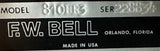F.W. Bell 810HR3 Modular Unit W/ Field Detector Unit 8860 W/ Bin Power 8512