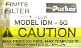 Parker IDN-6G Finite Filter 100psg Max 125°F Max Temp Nylon (Lot of 2)