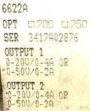 Hewlett Packard 6622A System DC Power Supply 2-4A 0-50V