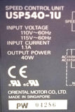 Oriental Motor USP540-1U Speed Control Unit Input 60Hz 110-1150V 1.1A