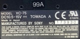 SONY XC-75 CCD Video Camera Module 10.5-15VDC TOWADA A E72675