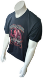 Anvil Men's AC/DC 1978 World Tour Powerage Europe Black Short Sleeve Shirt Large