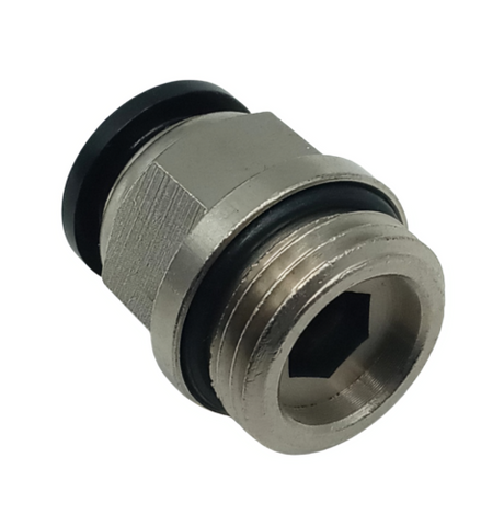 Lot of (5) Conek PC12-G04 12mm Tube Straight Stud Fitting 1/2" BSPT Thread PTC