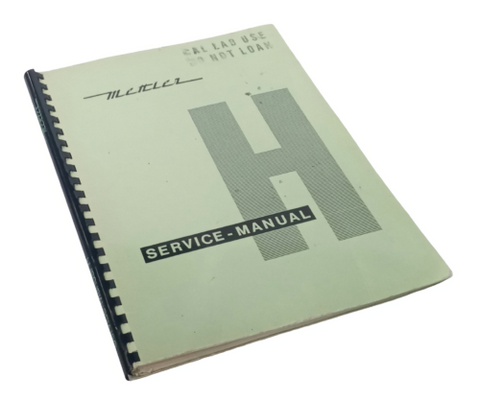 Mettler-Toledo H-Type Service Manual Issue 1963