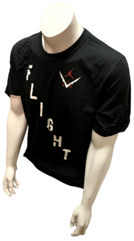 Nike Jordan Men's Air Jordan Flight Black Short Sleeve Shirt Size Large