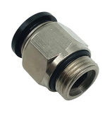 Lot of (5) Conek PC12-G03 12mm Tube Straight Stud Fitting 3/8" BSPT Thread PTC