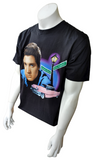 Anvil Men's Elvis Presley Lonely Street Graphic Black Short Sleeve Shirt Size L