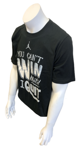 Nike Jordan Men's You Cant Win Until I Quit Jumpman Graphic Black Shirt Size L