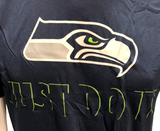 Nike Dri Fit Men's Seattle Seahawks Just Do It Navy Short Sleeve Shirt NFL