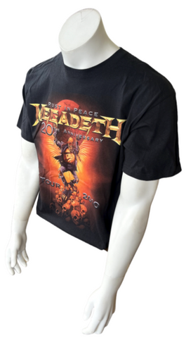 Anvil Men's Megadeth 20th Anniversary Rust In Peace 2010 Black Shirt Size Large