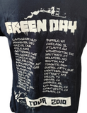 Anvil Men's Green Day 2010 Tour Black Short Sleeve Shirt Size Large