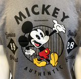 Disney Men's Mickey Mouse Genuine Character 1928 Gray Short Sleeve Shirt Size L