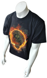 Anvil Men's The Hunger Games District 12 Graphic Black Short Sleeve Shirt Size L