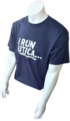 Puma Men's I Run Utica Boilermaker Navy Short Sleeve Shirt Size Large