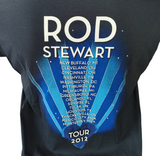 Hanes Men's Rod Stewart Tour 2012 Black Short Sleeve Shirt Size Large