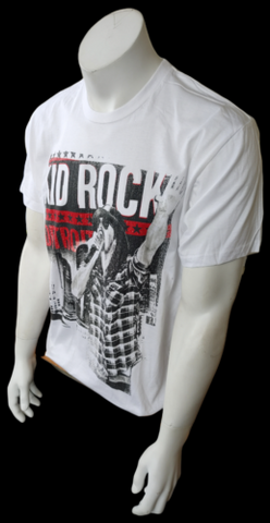 Hanes Men's Kid Rock Detroit Born Free Birthday Bash White Shirt Size Large