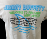 Anvil Men's Jimmy Buffett Welcome To Finland Tour 2011-12 Tan Shirt Size Medium