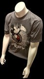 Disney Mickey Mouse Super Quality Character Gray Short Sleeve T-Shirt Size Large