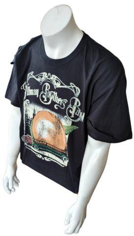 Anvil Men's The Allman Brothers Band Giant Peach Black Shirt Size X-Large