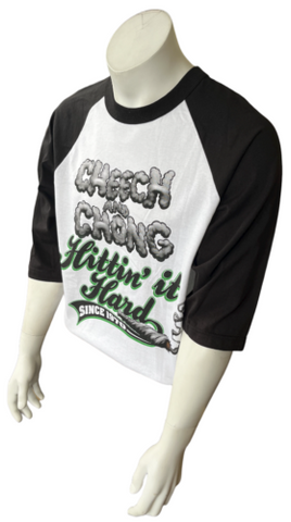 Alstyle Cheech And Chong Hittin' It Hard Since 1970 3/4 Sleeve Shirt Size Large