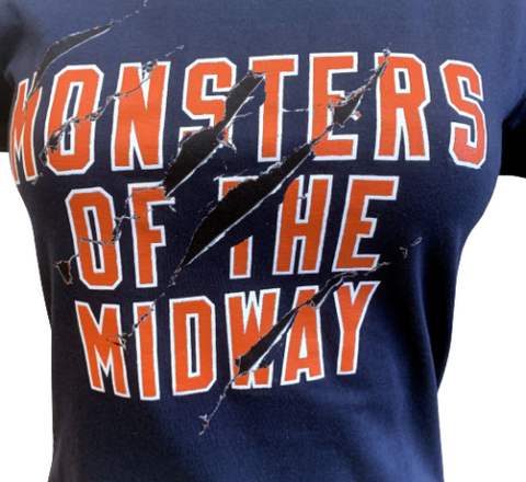 Nike Women s Chicago Bears Monsters Of The Midway Navy Slim Fit Shirt Size XS