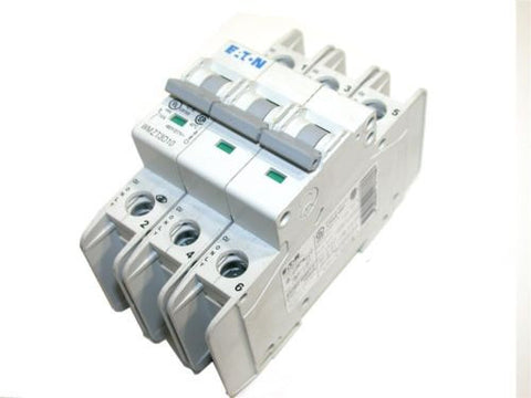 UP TO 3 EATON 10 AMP CIRCUIT BREAKERS DIN MT 3 POLE WMZT3D10