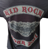 Hanes Men's Kid Rock Born Free Tour 2011 American Badass Black Shirt Size Large