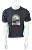 Anvil Men's Puma Graphic Black Short Sleeve Shirt Size Medium