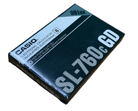 Casio SL-760c GD Film Card Solar Calculator Vintage