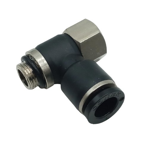 Lot of (3) Conek PHF08-G01 Female Swivel Elbow 8mm Tube G1/8 Thread PTC