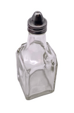 Winco G-104 Oil & Vinegar Glass Cruet Set w/ WH-3 Rack & Two 6 oz. Bottles