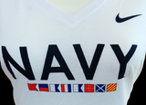 Nike Women's NCAA Navy Midshipmen White Slim Fit Shirt Size Large