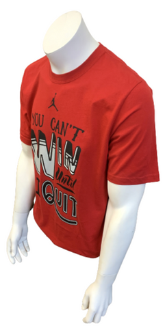 Nike Jordan Men's You Cant Win Until I Quit Jumpman Graphic Red Shirt