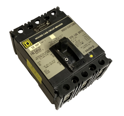 Square D FAL34050 480 VAC 50 Amp 3-Pole Circuit Breaker