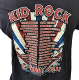 Hanes Men's Kid Rock US Tour 2011 Graphic Black Short Sleeve Shirt Size Large