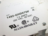 UP TO 2 ALLEN BRADLEY 7AMP 2POLE 125VAC/65VDC CIRCUIT BREAKERS 1492-GHD070F