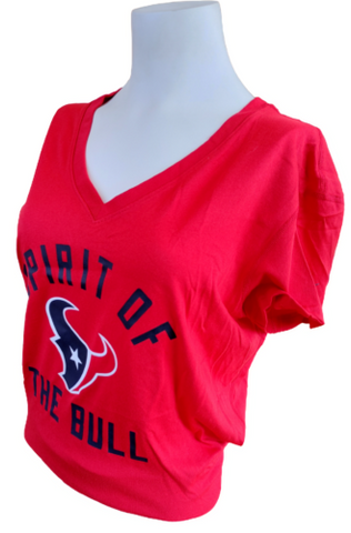 Nike Dri Fit Women s Houston Texans Spirit Of The Bull Red Short
