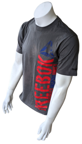 Anvil Men's Reebok Respect Inspire Unify Gray Short Sleeve Shirt Size Medium