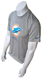 Nike Dri-Fit Men's Miami Dolphins Football Gray Short Sleeve Shirt Size Small