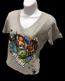 Disney Women's Character Yeehaw Gray Shirt Short Sleeve T-Shirt Size Medium