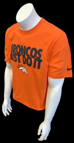 Nike Men's Denver Broncos Just Do It NFL Football Orange Shirt Size Large