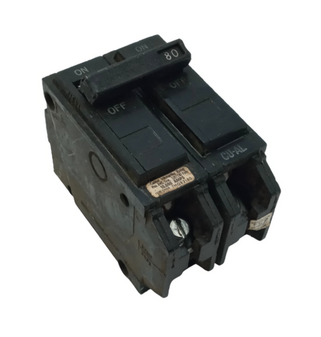 General Electric THQB2180 2 Pole Circuit Breaker 80A 240V 1 Phase Bolt-On Mount