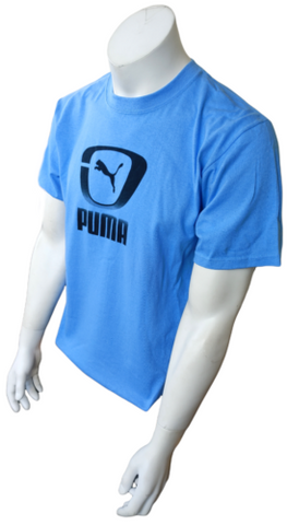 Puma Men's Blue Short Sleeve Shirt Size Medium