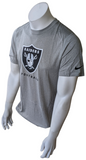 Nike Dri-Fit Men's NFL Oakland Raiders Football Gray Short Sleeve Shirt Size S