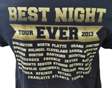 Gildan Men's Kid Rock Best Night Ever Tour 2013 Black Shirt Size Large